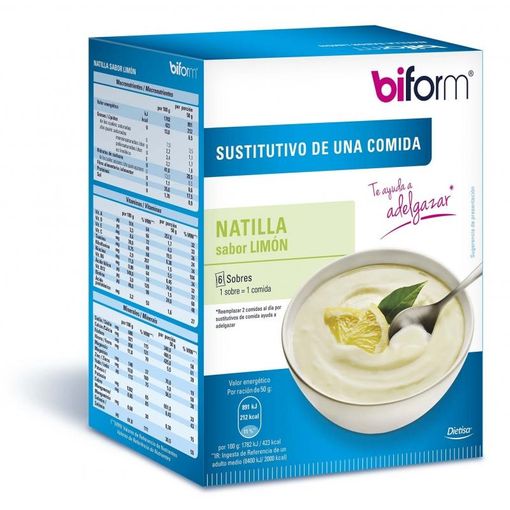 BIFORM NATILLAS SUSTITUTIVAS LIMON 6 SOBRES X 50 GR