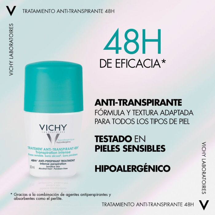 VICHY TRATAMIENTO ANTI-TRANSPIRANTE 48 H. TRANSP.INTENSA