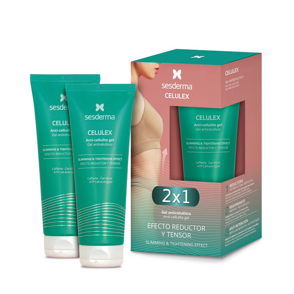 Sesderma Celulex Gel Anticelulítico 2x200ml es un pack promocional para combatir la celulitis y la grasa localizada en hombres y mujeres y todo tipo de piel.