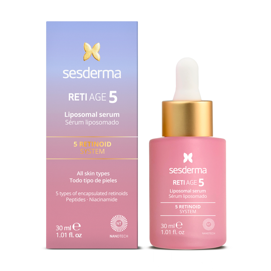 Sesderna Reti Age 5 Serum&nbsp;es un tratamiento facial antiedad con gran acción antiarrugas, gracias a su rica concentración de retinoides