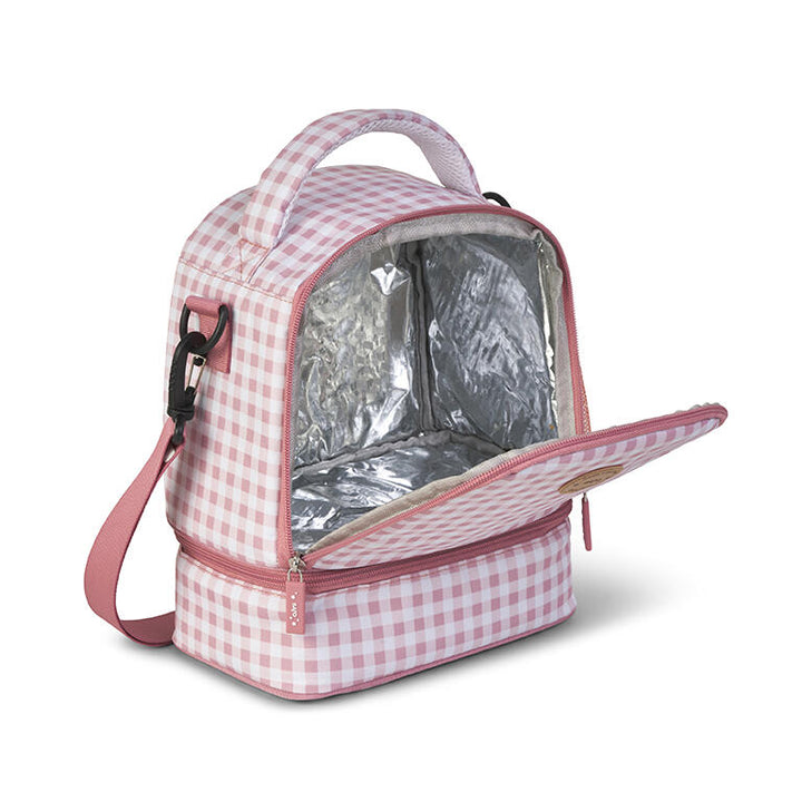 SARO BOLSA TERMICA CUADROS VICHY ROSA