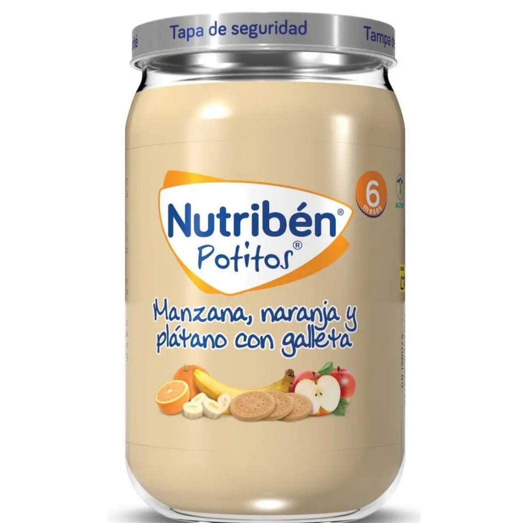 NUTRIBEN 235G MANZANA, NARANJA Y PLATANO CON GALLETA