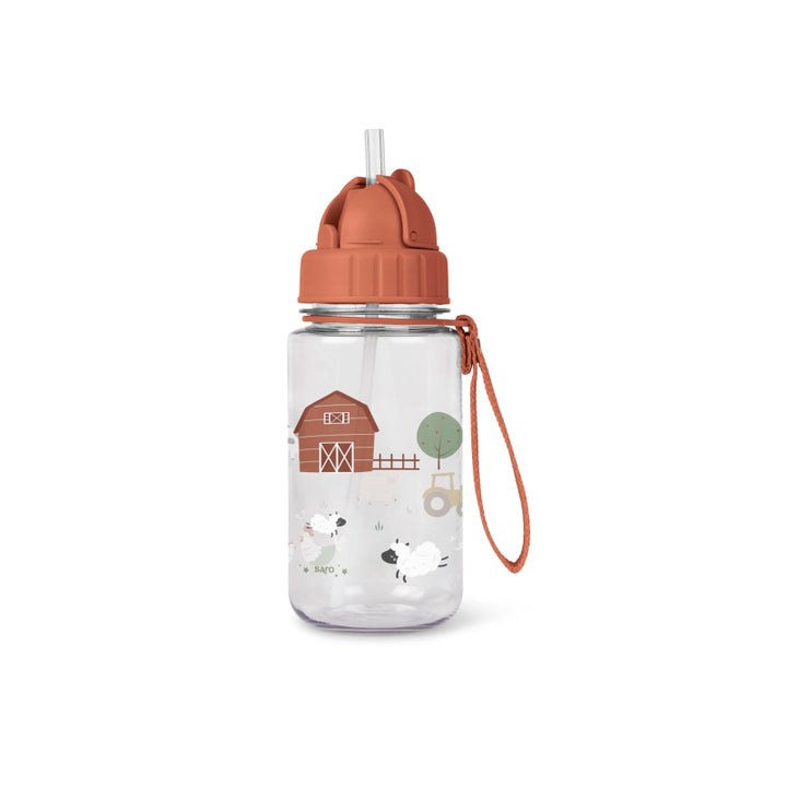 SARO BOTELLA INFANTIL CON PAJITA Y COLGADOR 400 ML