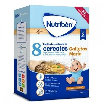 NUTRIBEN 8 CEREALES Y GALLETAS MARIA 600 GR.