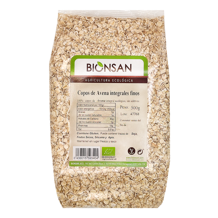 COPOS DE AVENA FINOS BIO 500 GR. BIONSAN