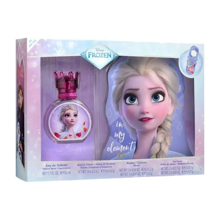 Estuche que incluye una colonia y un completo set de maquillaje. Un regalo ideal para quienes disfrutan del universo de sus personajes favoritos.