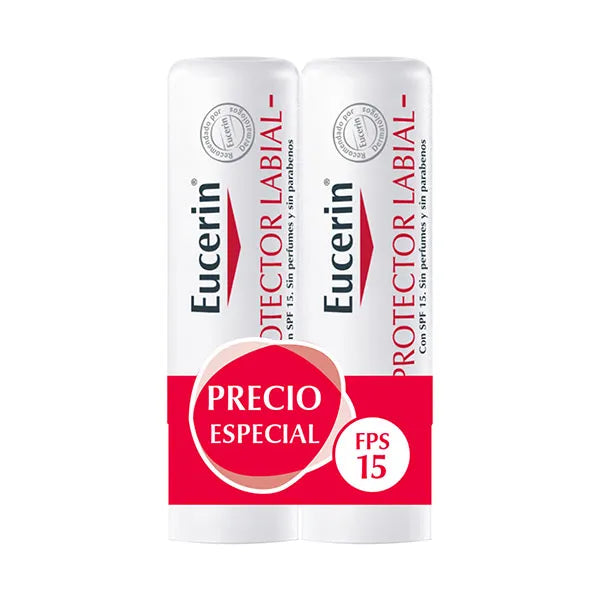 Eucerin Protector Labial se ha formulado especialmente para labios secos, ásperos y sensibles