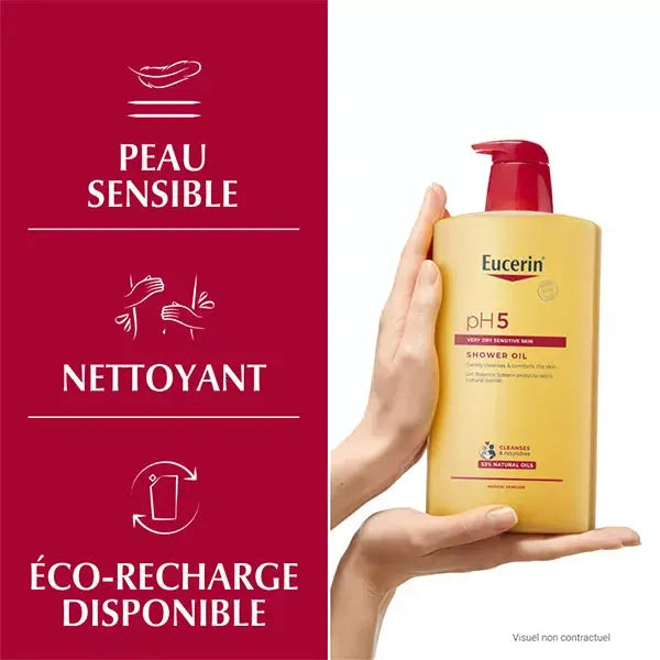 EUCERIN OLEOGEL DE DUCHA PIEL SENSIBLE PH-5 1 L.