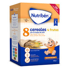 NUTRIBEN 8 CEREALES CON MIEL Y 4 FRUTAS 600 GR.