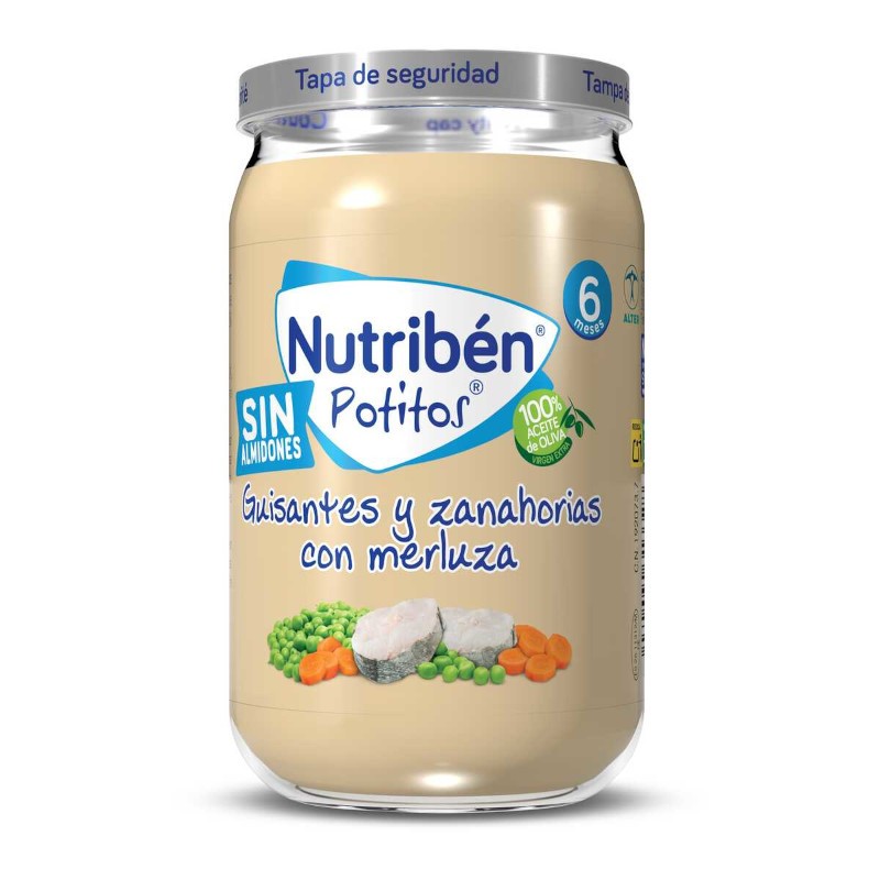 NUTRIBEN 235G GUISANTES Y ZANAHORIAS CON MERLUZA