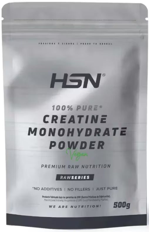HSN Creatina Monohidrato Power ofrece creatina monohidrato de alta pureza para ayudar a aumentar el rendimiento físico en ejercicios de alta intensidad y corta duración.