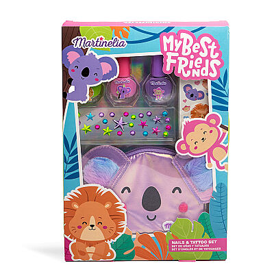 Un completo kit diseñado para que los más pequeños disfruten decorando sus uñas y luciendo divertidos tatuajes temporales.