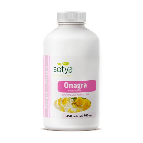 Onagra de Sotya es un suplemento que ayuda a controlar las alergias, mejora la circulación, estimula la memoria y el aprendizaje, y ayuda a controlar el síndrome premenstrual.
