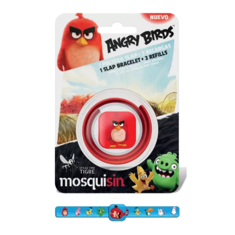 PULSERA ANTI MOSQUITOS INFANTIL PITUFOS O ANGRY BIRDS