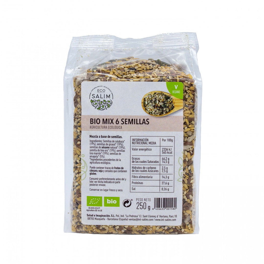 MIX DE 6 SEMILLAS BIO 250 GR.
