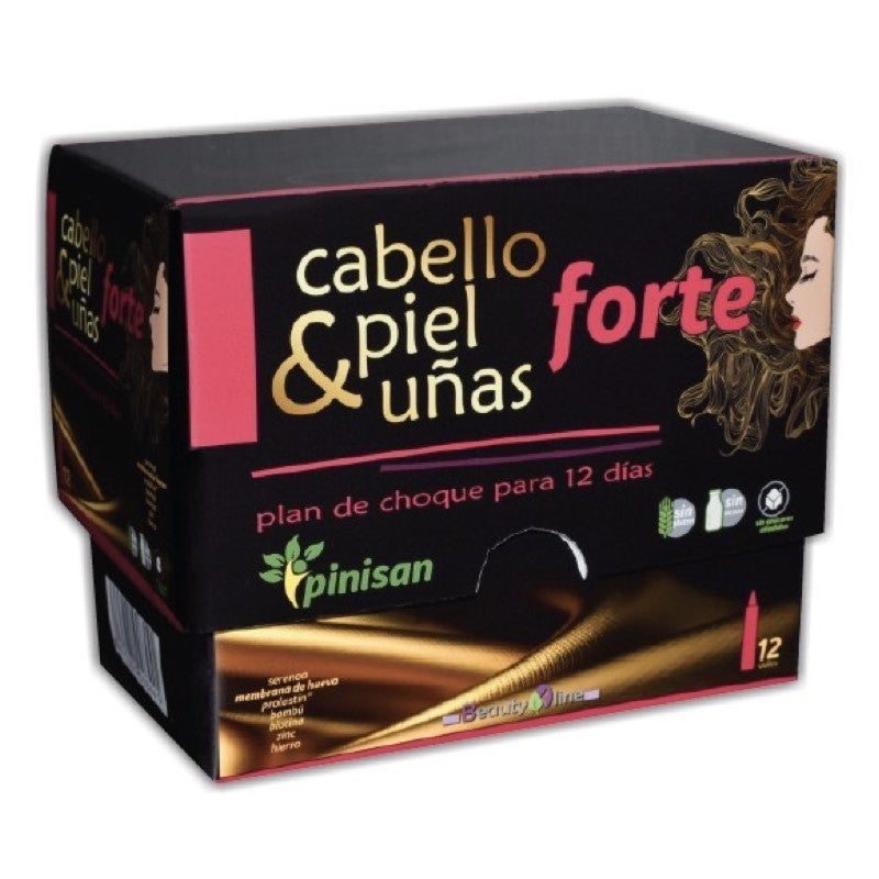 CABELLO PIEL Y UÑAS FORTE 12 VIALES PINISAN