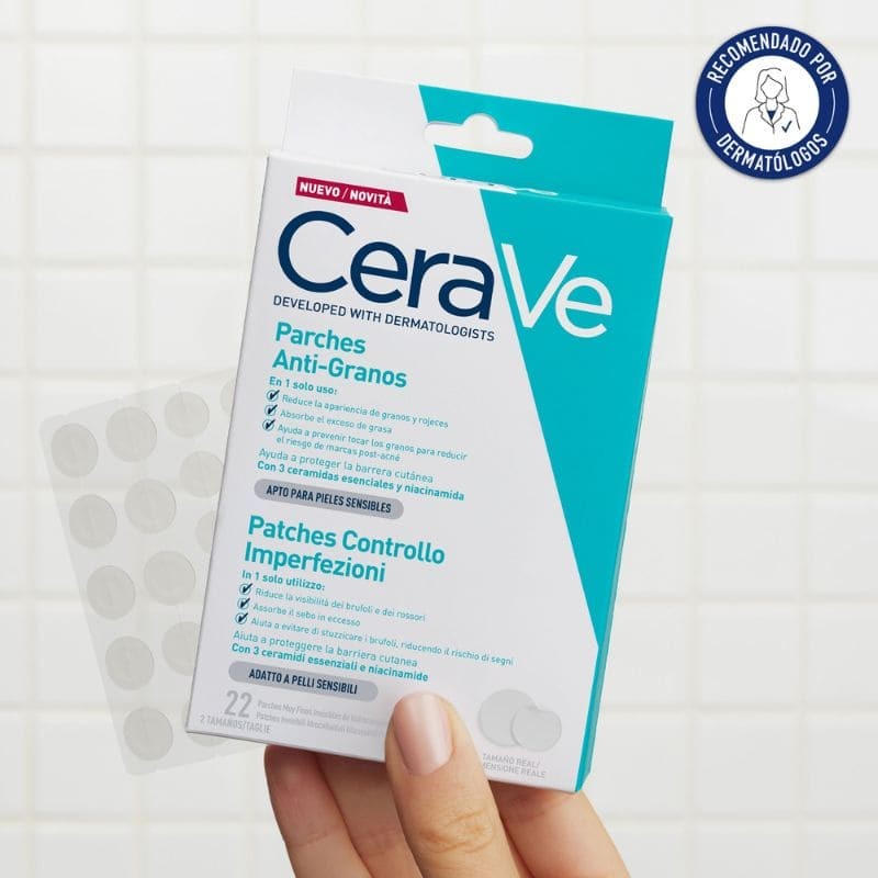 Estos parches están diseñados para actuar directamente sobre las imperfecciones, ayudando a absorber el exceso de sebo y a proteger la zona afectada mientras la piel se recupera.