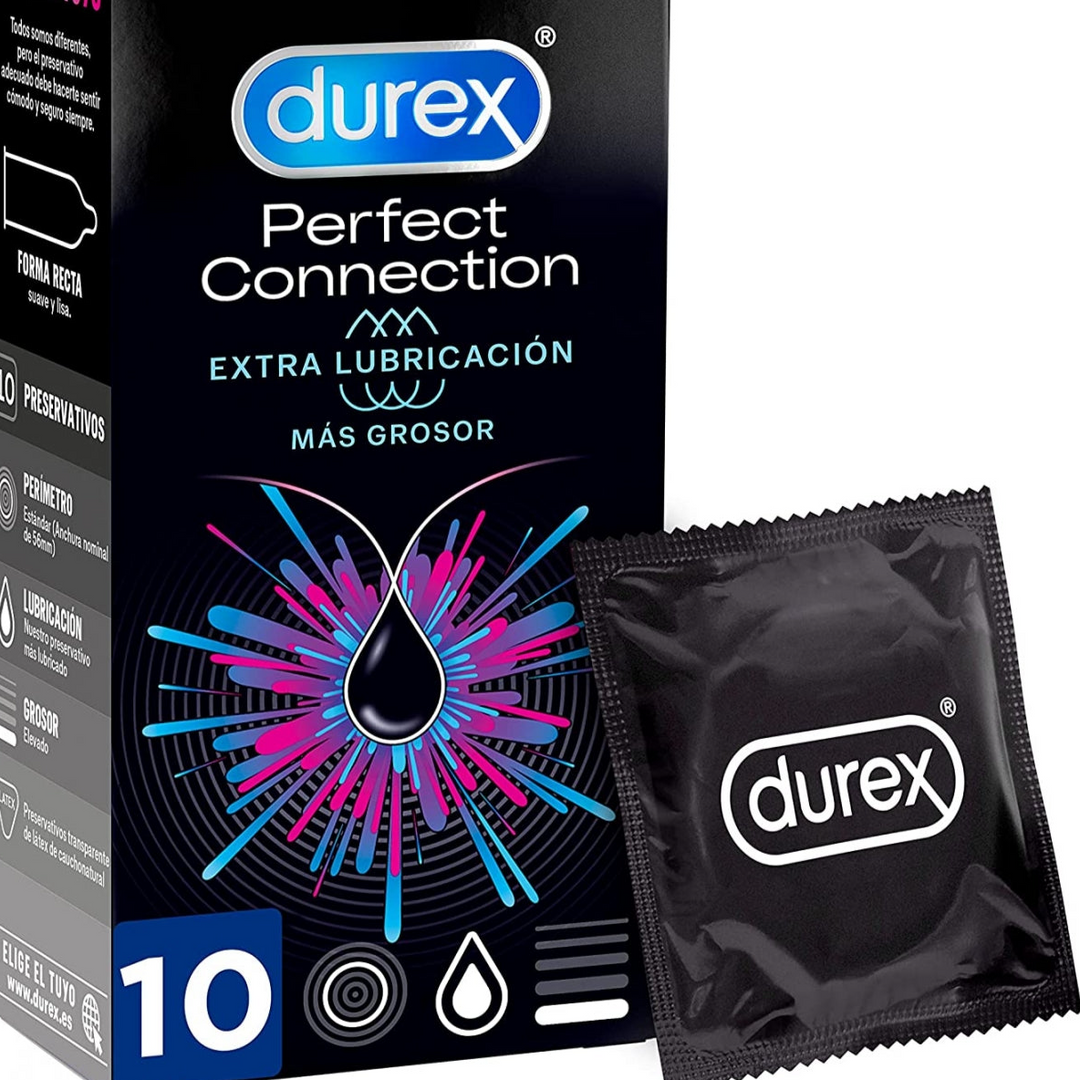 DUREX PRESERVATIVOS PERFECT CONECTION EXTRA LUBRICADOS 10 UND