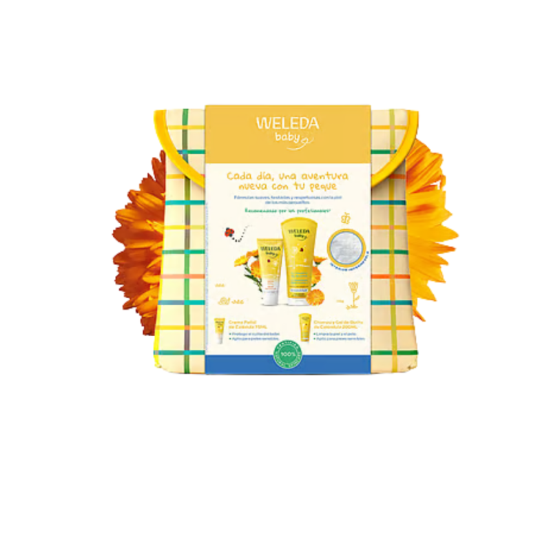 Formulados especialmente para cada etapa de la delicada piel del bebé, el set incluye una crema para la zona del pañal y un champú-gel.