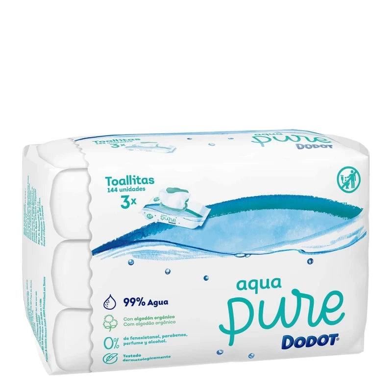 DODOT TOALLITAS AQUA PURE PACK 3