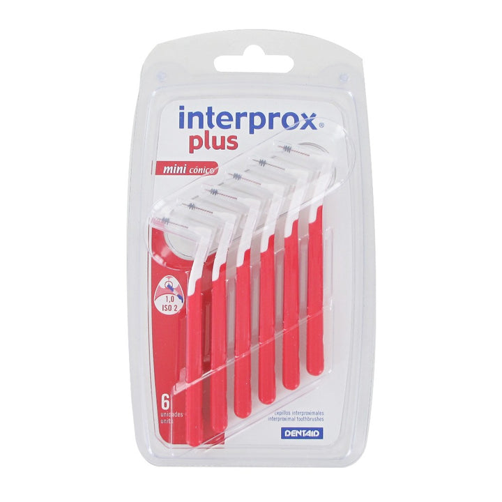 INTERPROX PLUS MINI CONICO 6 UND. ROJO