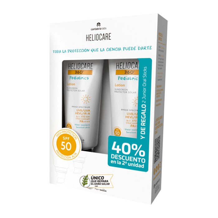 HELIOCARE 360º PEDIATRICS LOCION DUPLO 2X200 ML 2ªUND 40% DTO.