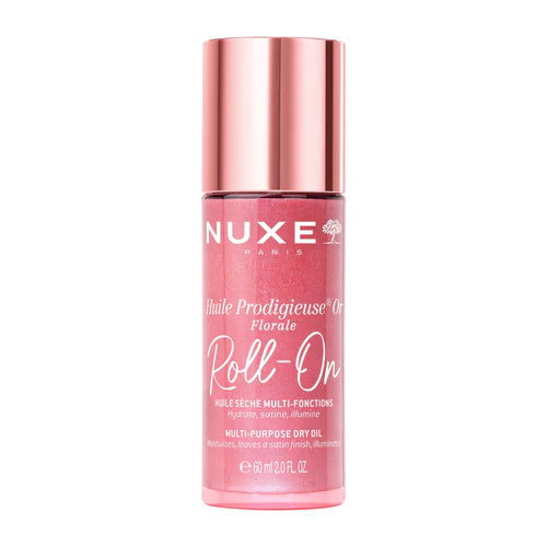 NUXE Huile Prodigieuse Or Floral Roll-On es un aceite seco iluminador que combina tratamiento y belleza en un solo gesto.
