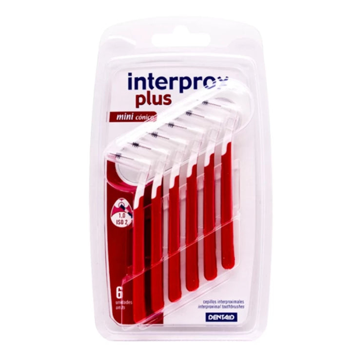 INTERPROX PLUS MINI CONICO 6 UND. ROJO