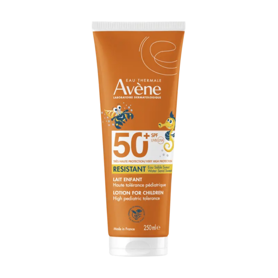 La Leche para niños SPF 50+ ofrece una protección solar muy alta para la piel sensible de la cara y el cuerpo de los niños