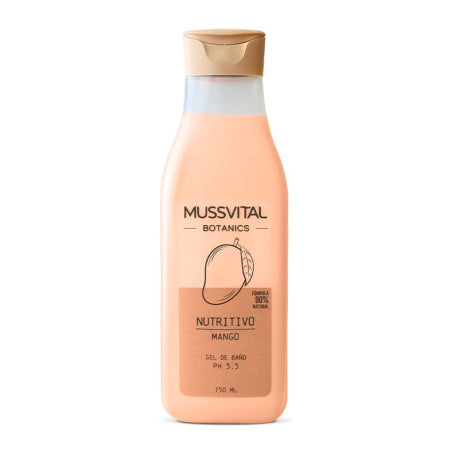 Disfruta de una limpieza suave y refrescante cada día con Mussvital Gel de Mango. Su fórmula enriquecida con extracto de mango ayuda a cuidar e hidratar la piel.