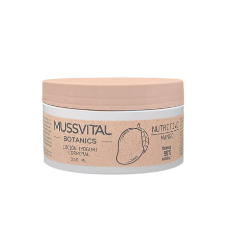 Hidratación, suavidad y cuidado diario para tu piel con Mussvital Loción Corporal de Mango. Su fórmula enriquecida con extracto de mango ayuda a nutrir intensamente la piel.