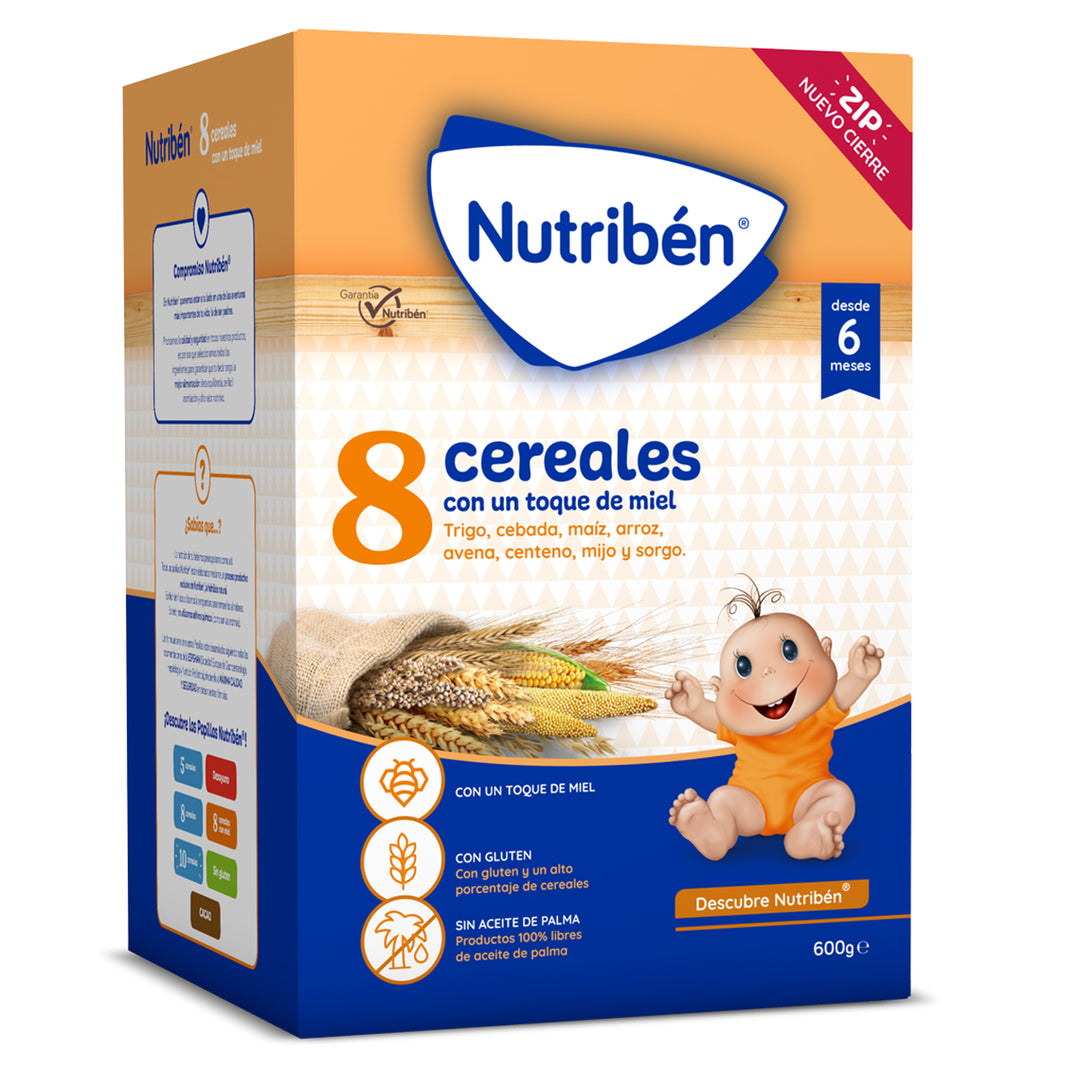 NUTRIBEN 8 CEREALES CON MIEL 600 GR.