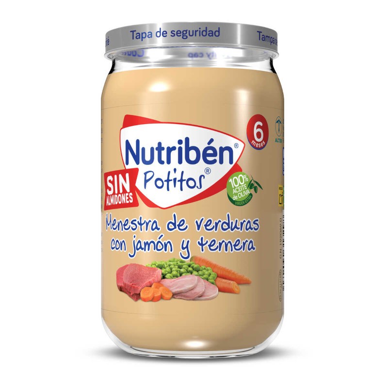 NUTRIBEN 235G MENESTRA DE VERDURAS CON JAMON Y TERNERA +