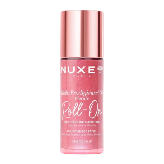 NUXE Huile Prodigieuse Or Floral Roll-On es un aceite seco iluminador que combina tratamiento y belleza en un solo gesto.