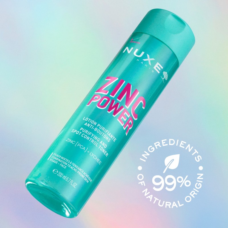 NUXE ZINC POWER LOCION TONICA PIEL ACNEICA 200 ML.