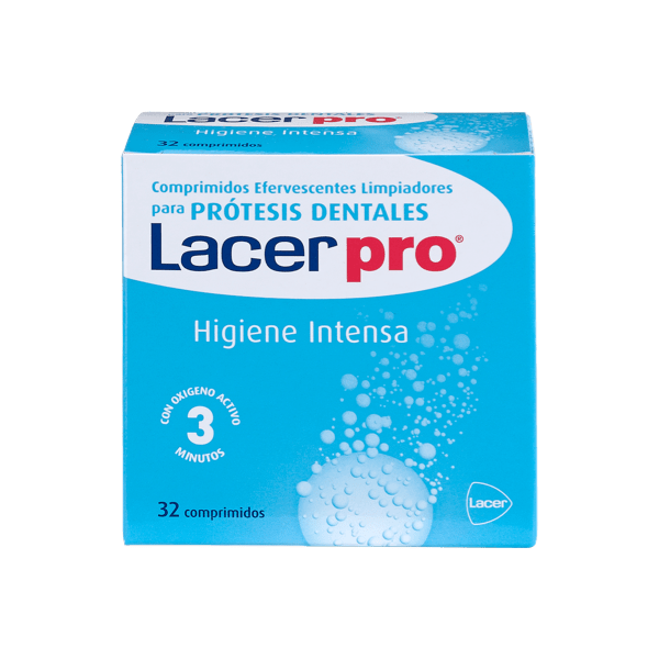 LACER PRO COMPRIMIDOS LIMPIADORES PARA HIGIENE PROTESIS DENTALES 32 UND