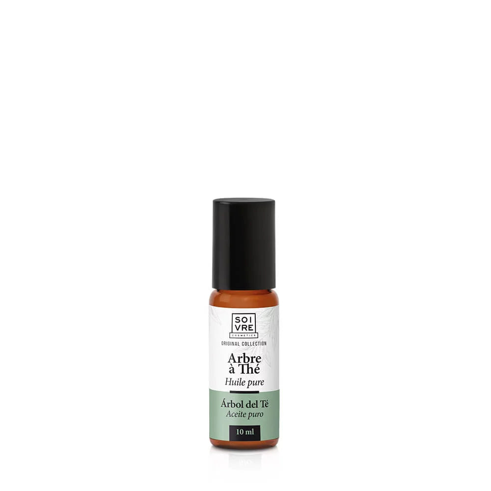 Aceite 100% puro de Árbol del Té, conocido por sus&nbsp;propiedades cicatrizantes, balsámicas y antisépticas, ideal para el cuidado natural de la piel, el cabello y las uñas.