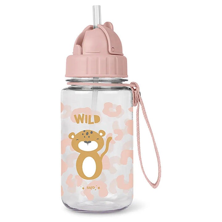 SARO BOTELLA INFANTIL CON PAJITA Y COLGADOR 400 ML