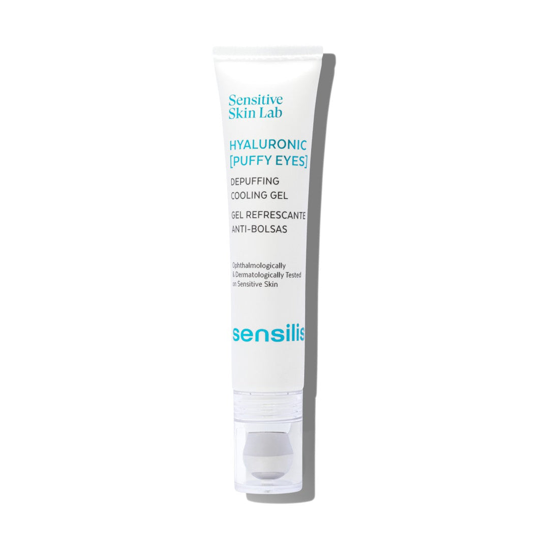 Sensilis Hyaluronic Puffy Eyes Gel Refrescante Anti Bolsas es un gel específico para el contorno de ojos, diseñado para reducir visiblemente las bolsas y los signos de fatiga.