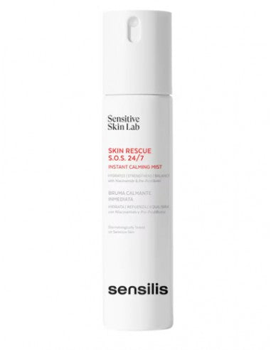 Sensilis Skin Rescue SOS Mist 100 ml es una bruma facial calmante y reparadora especialmente formulada para pieles sensibles, reactivas, irritadas o con tendencia al enrojecimiento