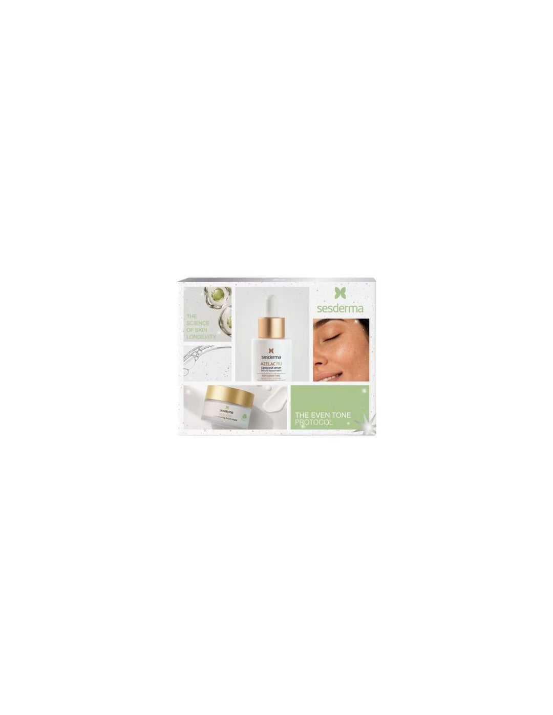 El estuche Sesderma Xmas26 The Even Tone Protocol&nbsp; combina dos productos para el cuidado facial, creando una rutina diseñada para reducir las manchas oscuras y unificar el tono de la piel .