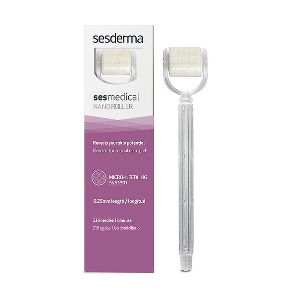 herramienta de microneedling de última generación equipada con 216 microagujas de acero inoxidable de alta calidad, cada una con una longitud de 0,25mm.