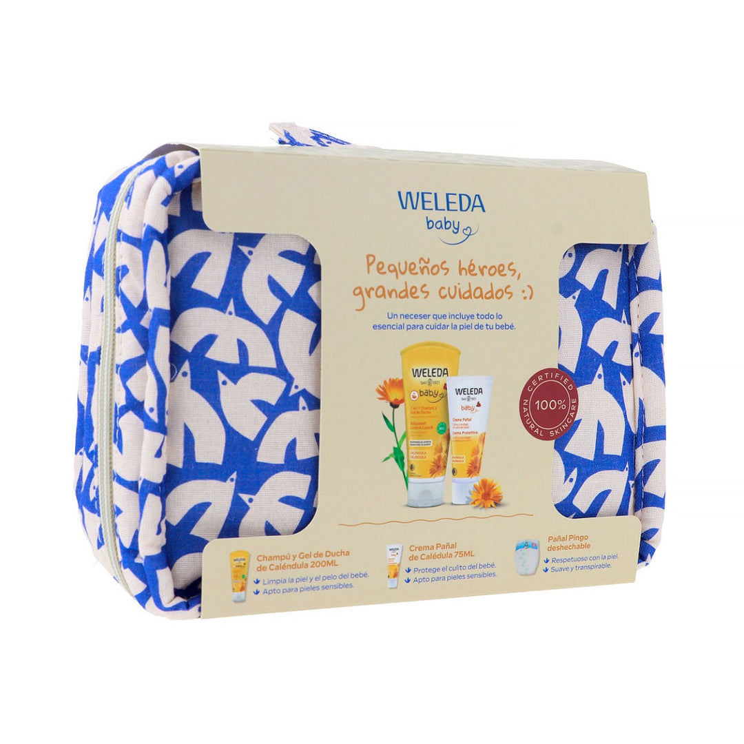 WELEDA NECESER BABY GEL-CHAMPU+CREMA PAÑAL+PAÑAL PINGO